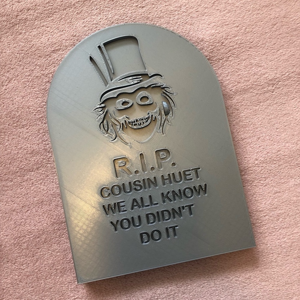 Hat Box Ghost 3D Printed Art - Picture 1 of 3